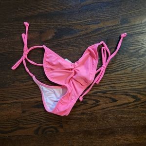 Neon pink scrunch butt bikini bottoms